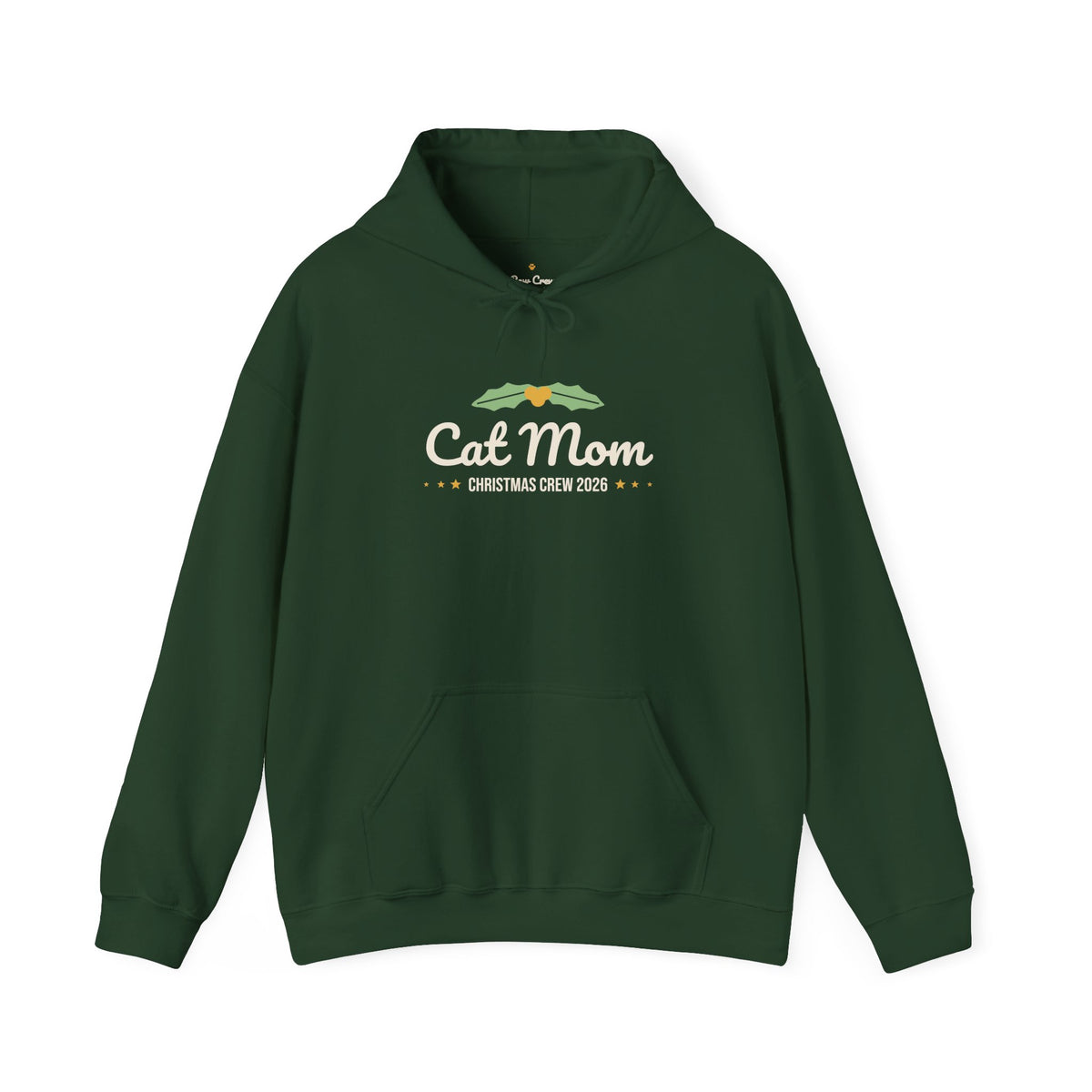 Cat Mom Christmas Hoodie · Matching Family Hoodie · Paw Crew