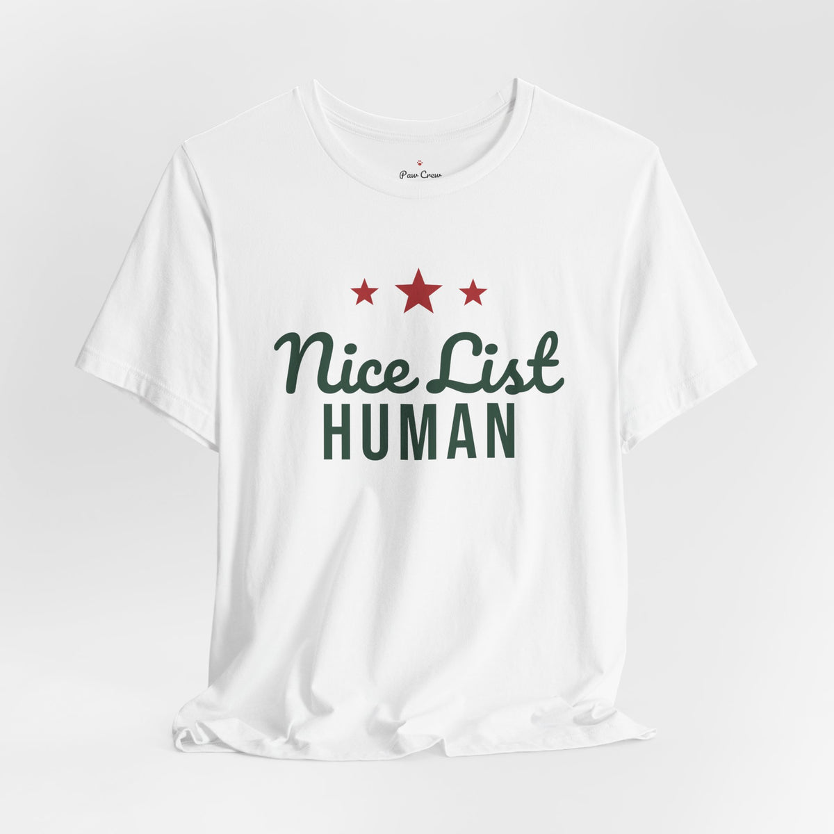 Nice List Human Christmas Shirt · Matching Pet & Owner Tee