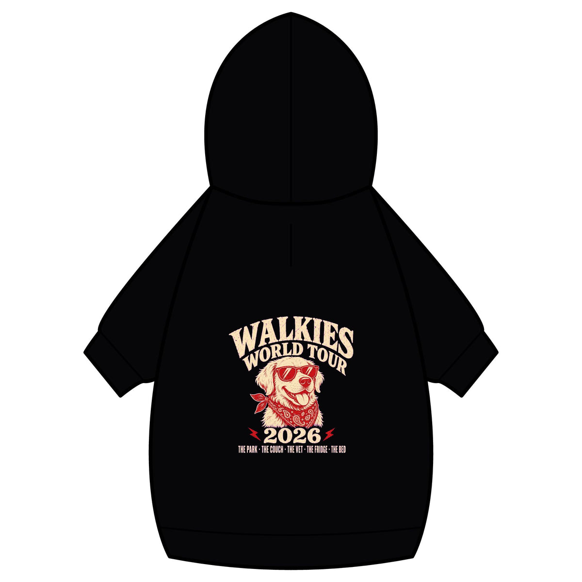 Walkies World Tour Dog Hoodie · Paw Crew Club Streetwear