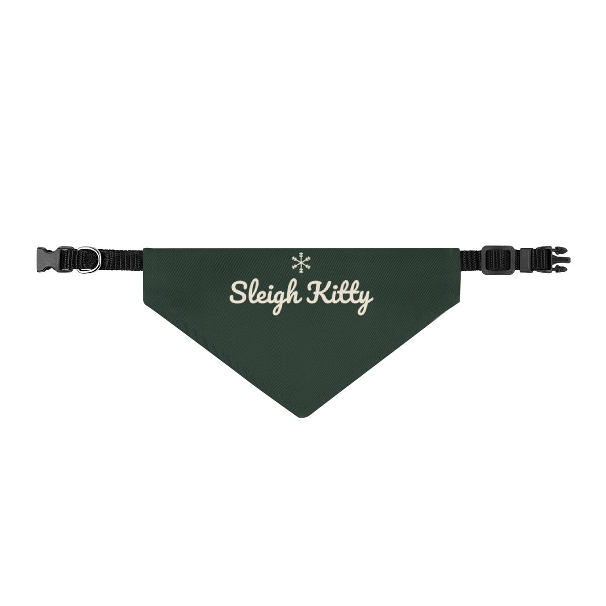 Sleigh Kitty Cat Bandana (Forest Green) · Matching Christmas Pet Bandana