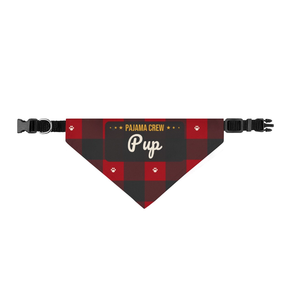 Pajama Crew Pup Dog Bandana (Red Buffalo Plaid) · Matching Christmas Pajamas · Paw Crew