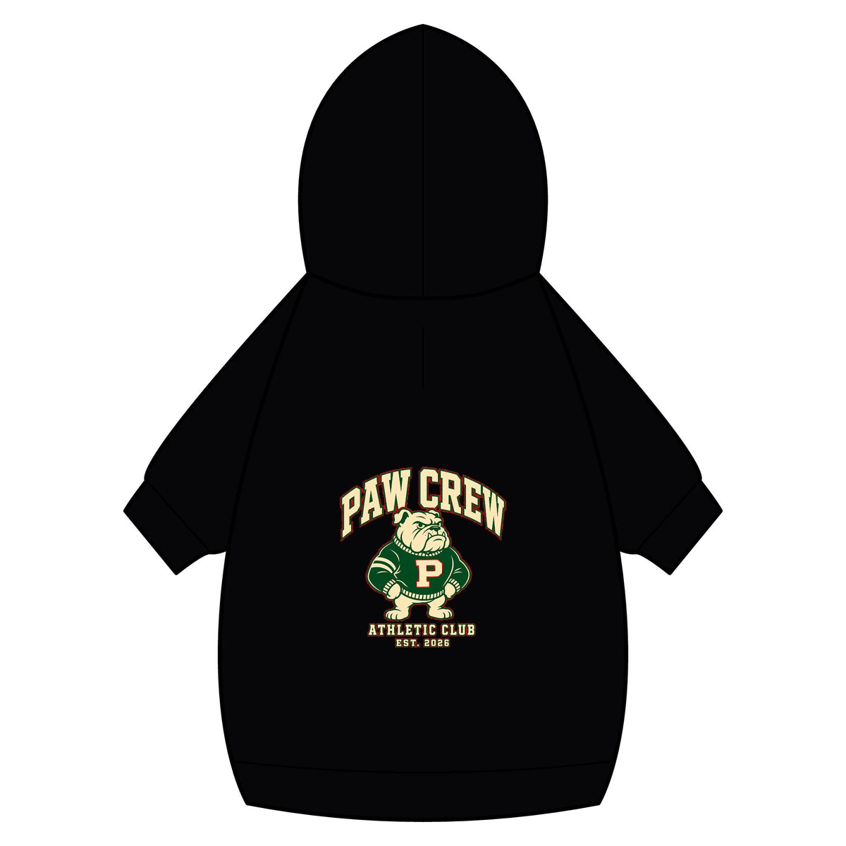 Paw Crew Athletic Club Dog Hoodie · Paw Crew Club Streetwear