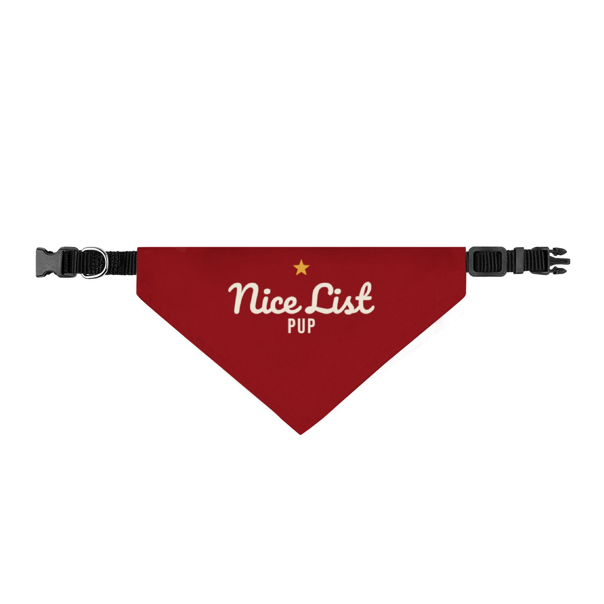 Nice List Pup Dog Bandana (Red) · Matching Christmas Pet Bandana