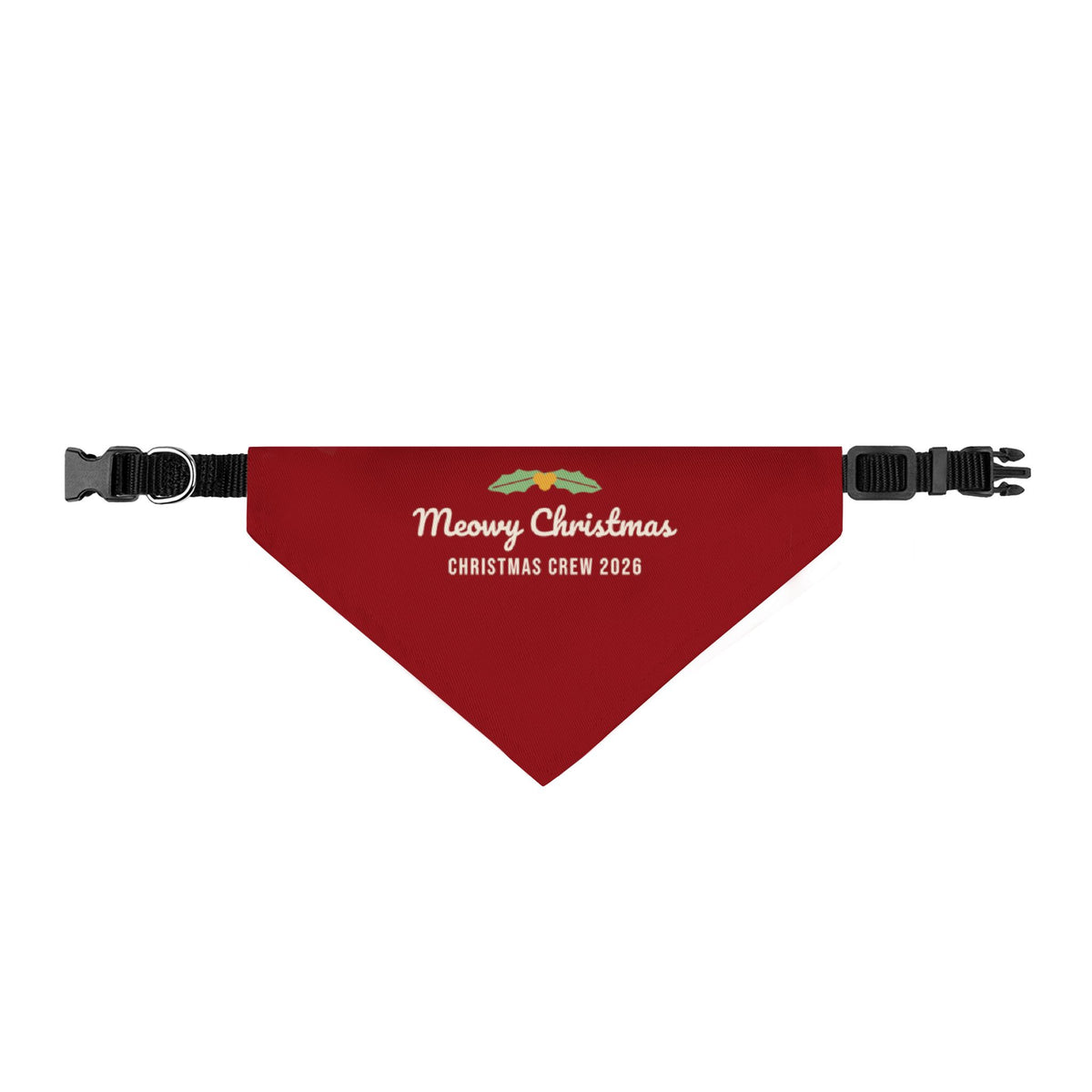 Meowy Christmas Cat Bandana (Red) · Matching Christmas Pet Bandana