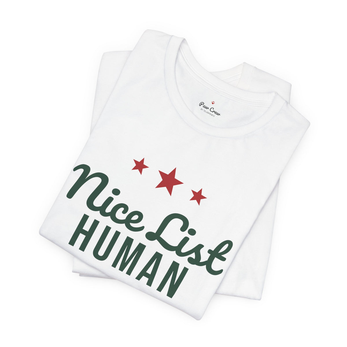 Nice List Human Christmas Shirt · Matching Pet & Owner Tee