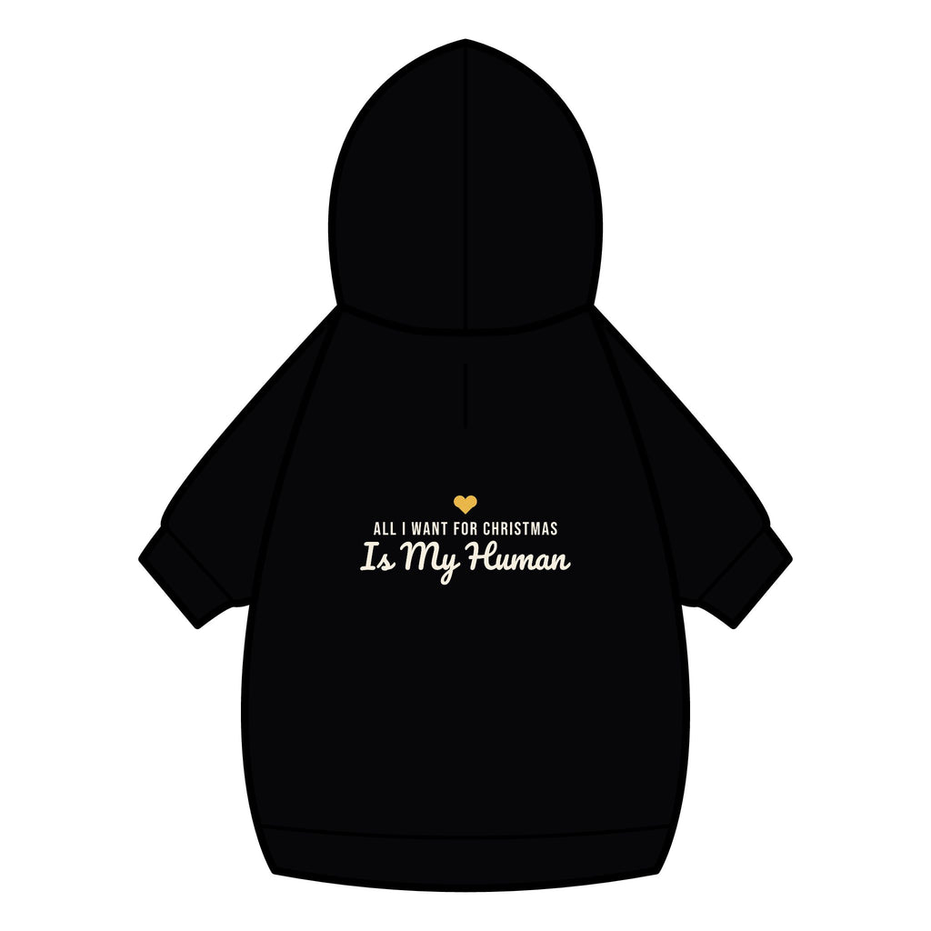 All I Want for Christmas Is My Human Dog Hoodie · Matching Pet Hoodie · Paw Crew