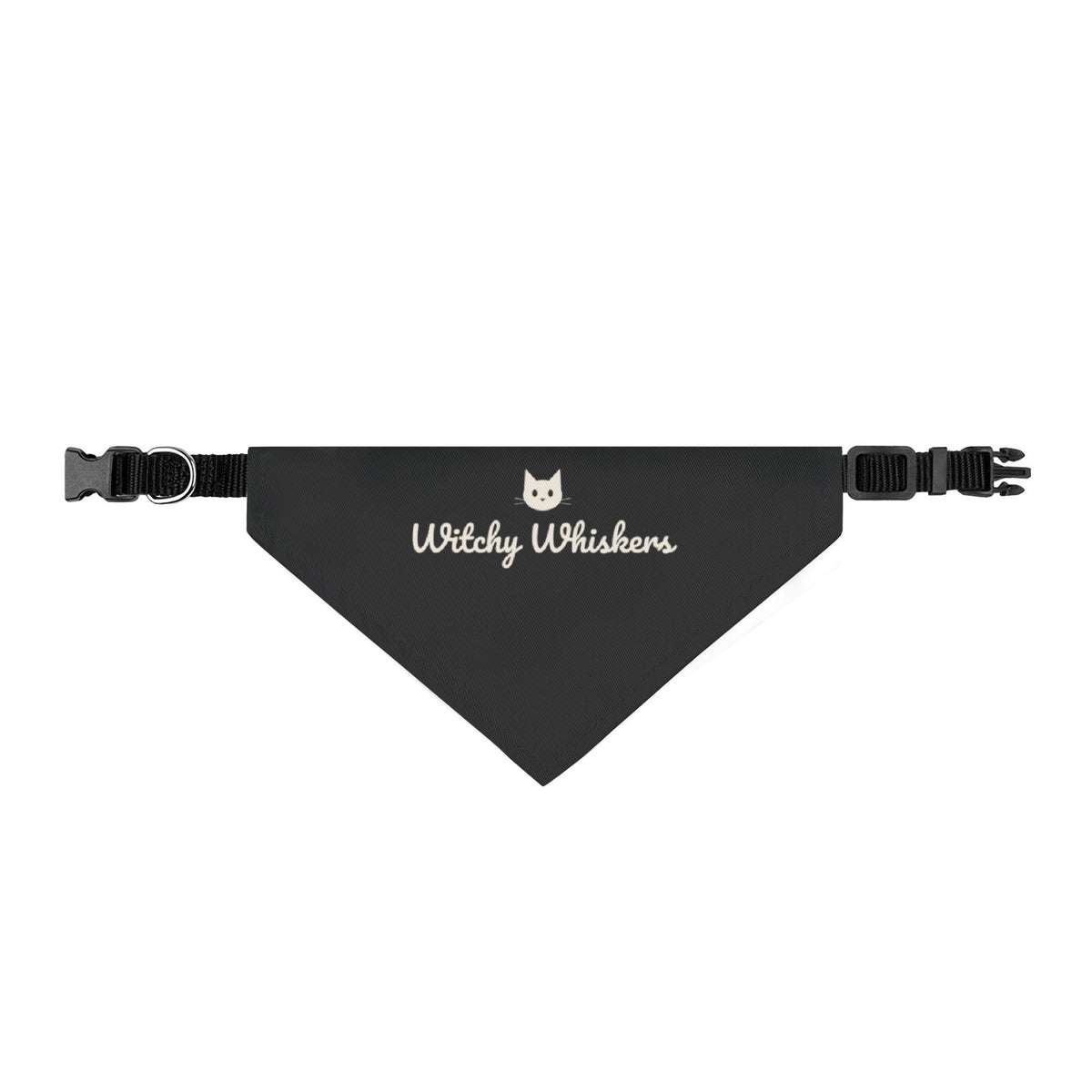 Witchy Whiskers Cat Bandana (Black) · Matching Halloween Pet Bandana