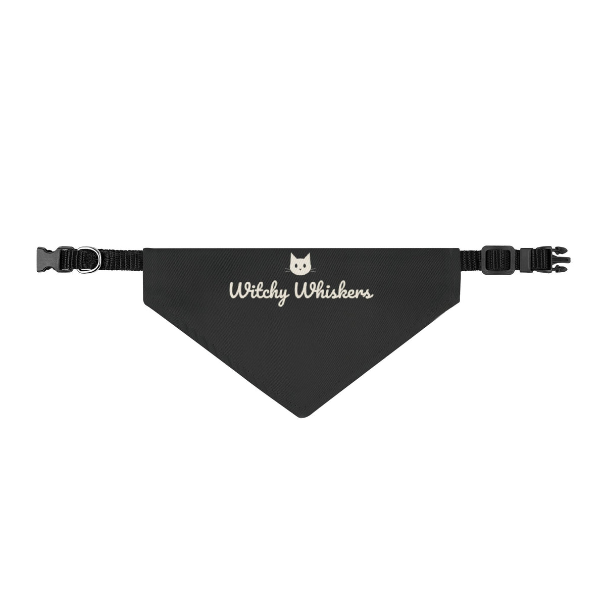 Witchy Whiskers Cat Bandana (Black) · Matching Halloween Pet Bandana