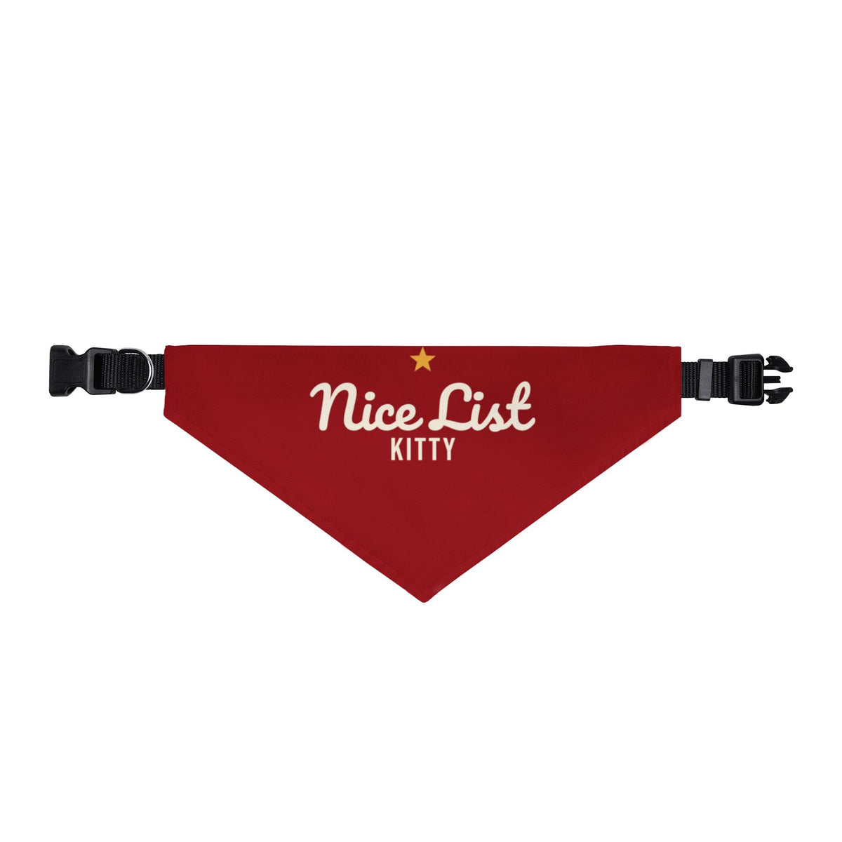 Nice List Kitty Cat Bandana (Red) · Matching Christmas Pet Bandana