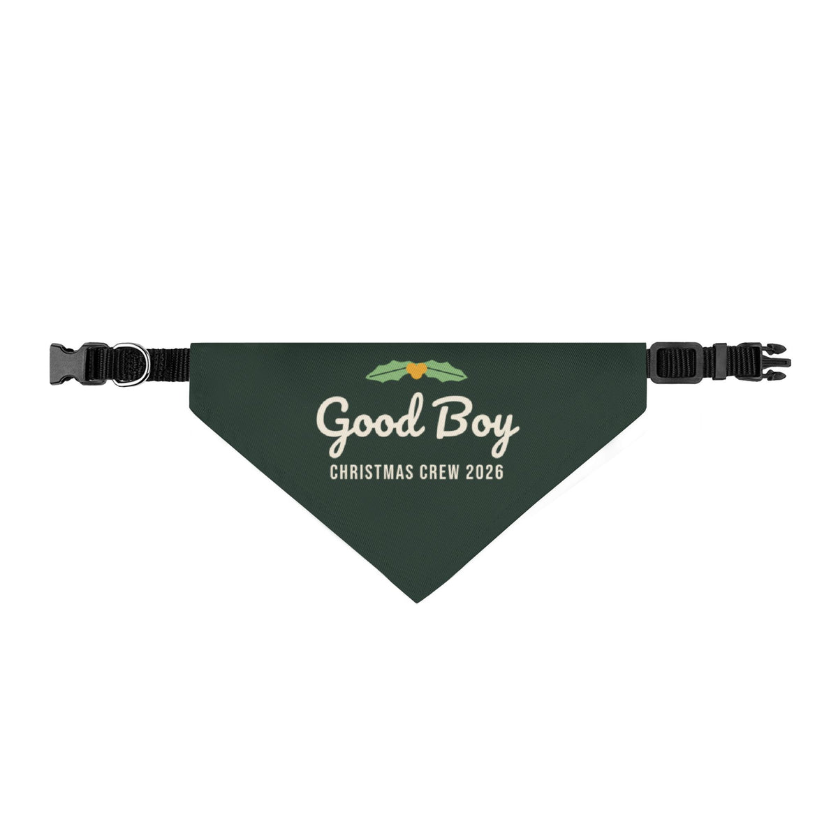 Good Boy Dog Bandana (Forest Green) · Matching Christmas Pet Bandana
