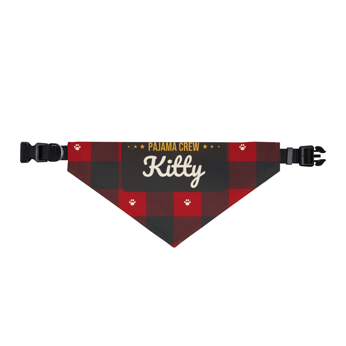 Pajama Crew Kitty Cat Bandana (Red Buffalo Plaid) · Matching Christmas Pajamas · Paw Crew