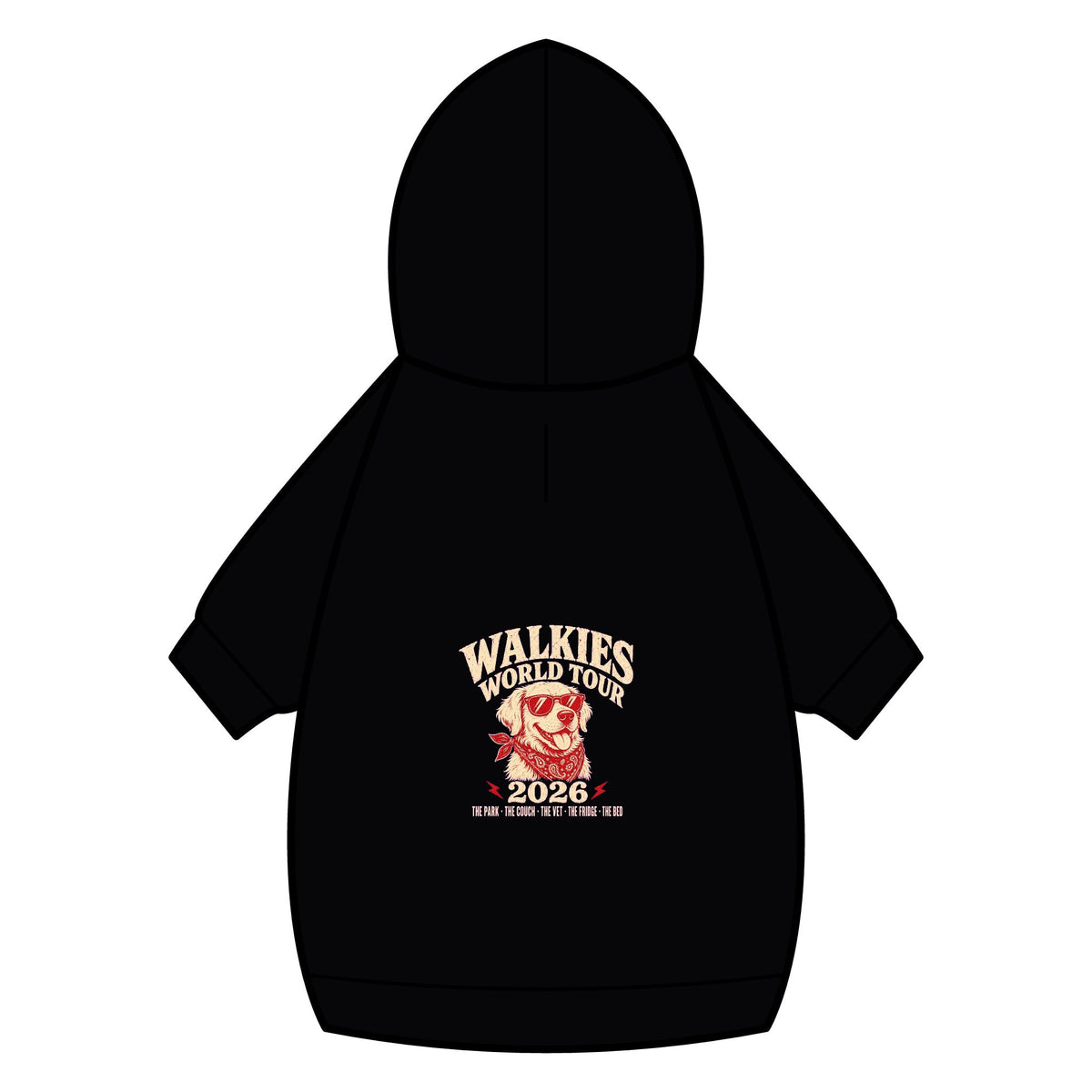 Walkies World Tour Dog Hoodie · Paw Crew Club Streetwear