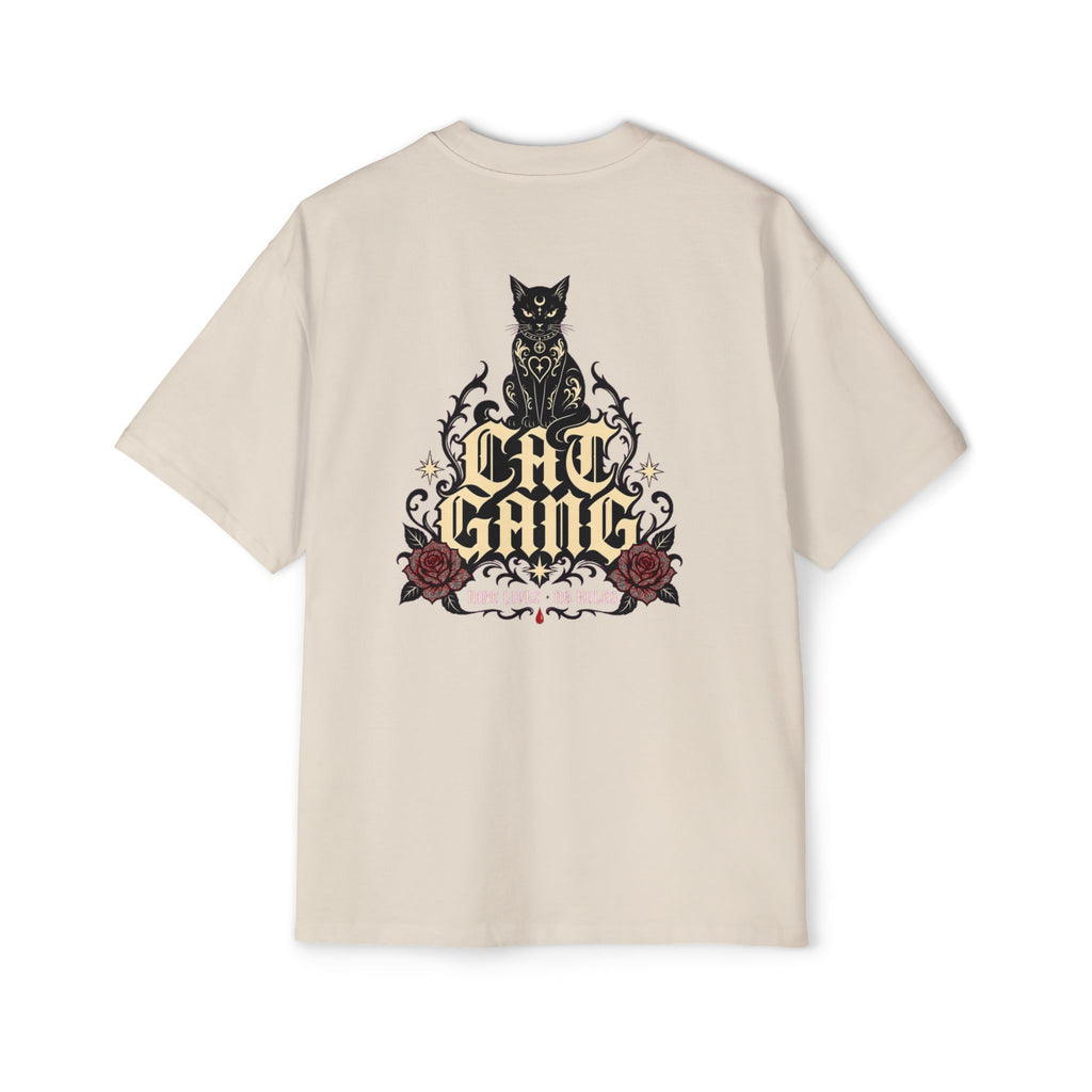 Cat Gang Oversized Heavyweight Tee · Paw Crew Club Streetwear