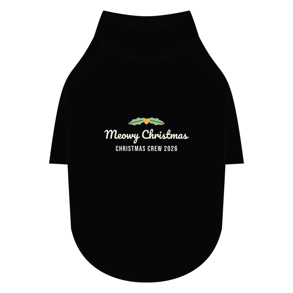 Meowy Christmas Cat Raglan Tee · Matching Pet Raglan Tee · Paw Crew