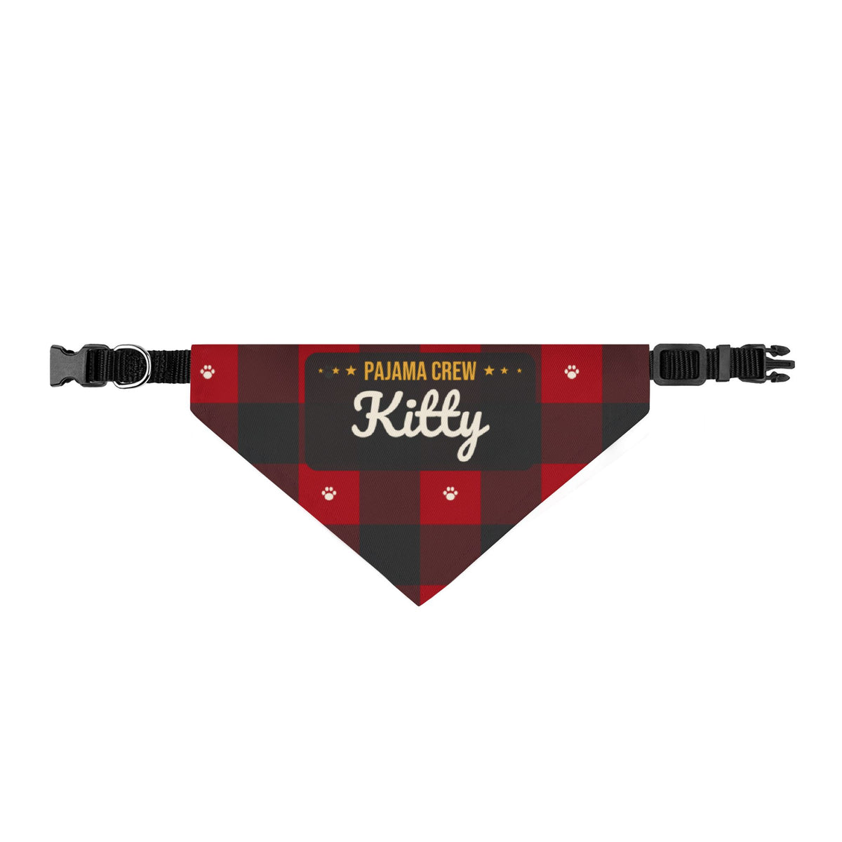 Pajama Crew Kitty Cat Bandana (Red Buffalo Plaid) · Matching Christmas Pajamas · Paw Crew