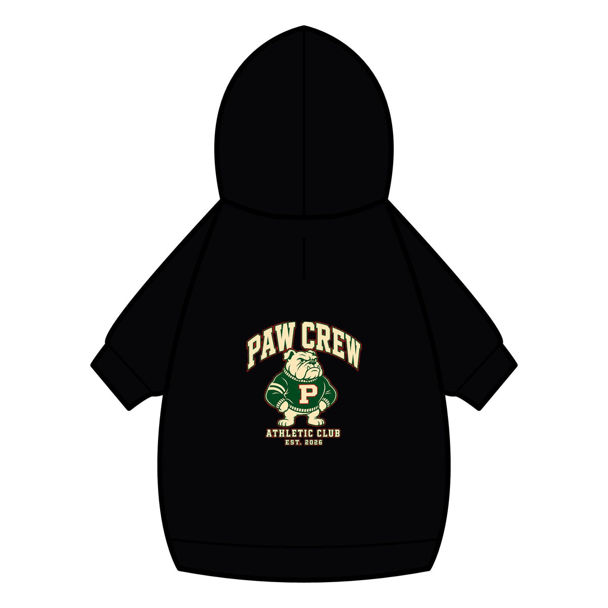 Paw Crew Athletic Club Dog Hoodie · Paw Crew Club Streetwear