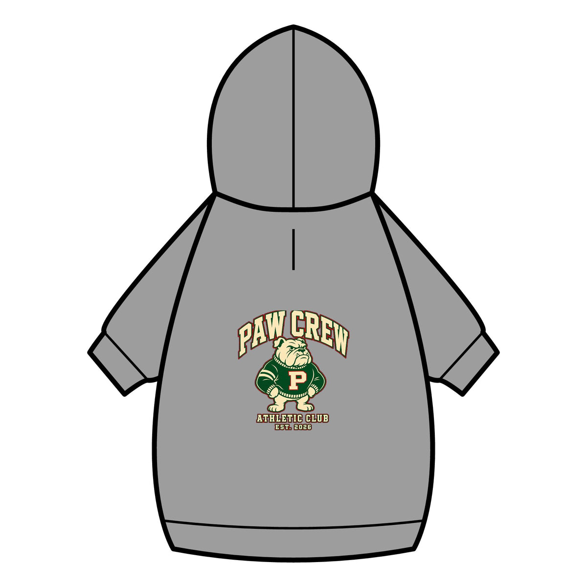 Paw Crew Athletic Club Dog Hoodie · Paw Crew Club Streetwear