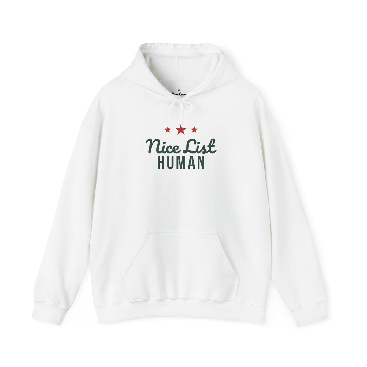 Nice List Human Christmas Hoodie · Matching Family Hoodie · Paw Crew