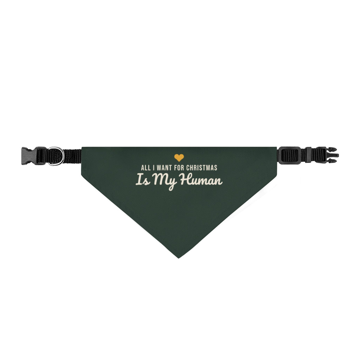 All I Want for Christmas Is My Human Pet Bandana (Forest Green) · Matching Christmas Pet Bandana