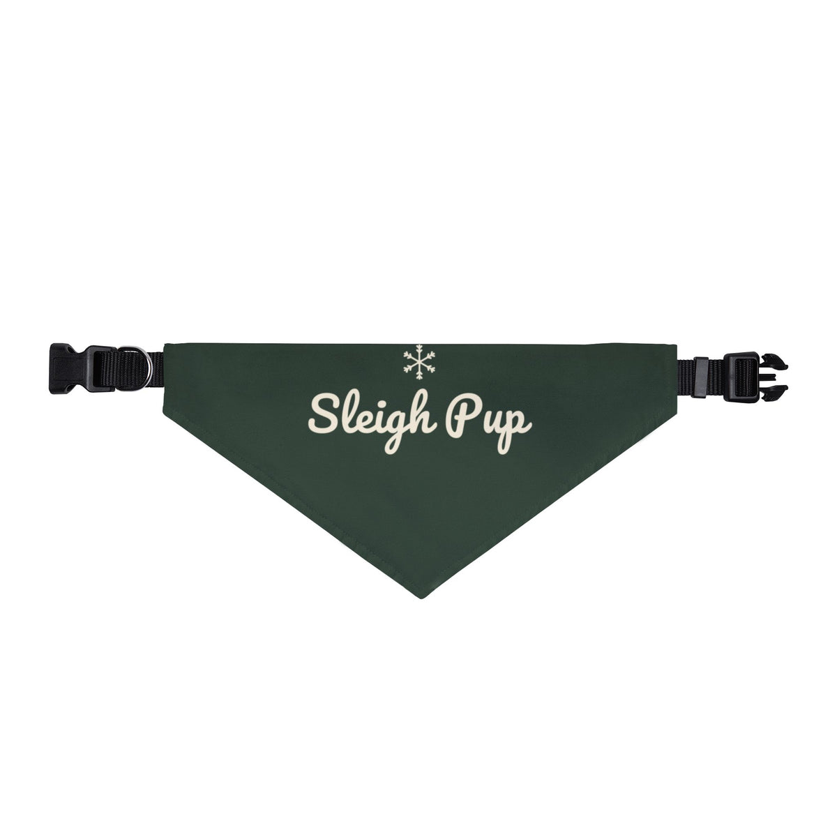 Sleigh Pup Dog Bandana (Forest Green) · Matching Christmas Pet Bandana