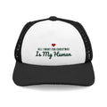 All I Want for Christmas Is My Human Dog Trucker Hat · Matching Pet Trucker Hat · Paw Crew