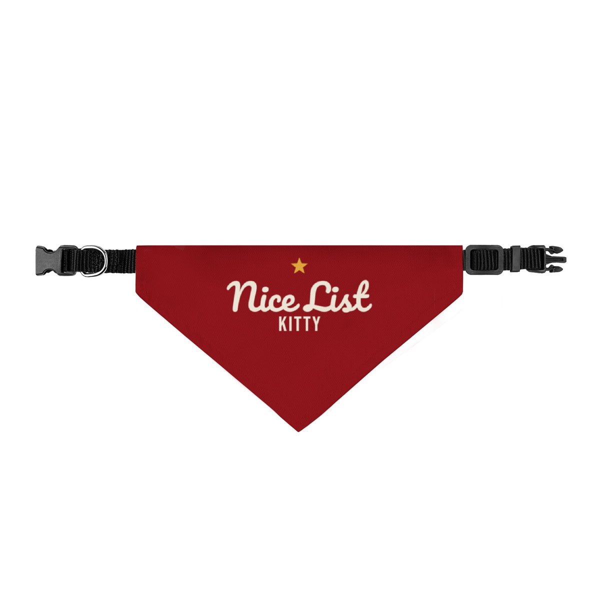 Nice List Kitty Cat Bandana (Red) · Matching Christmas Pet Bandana