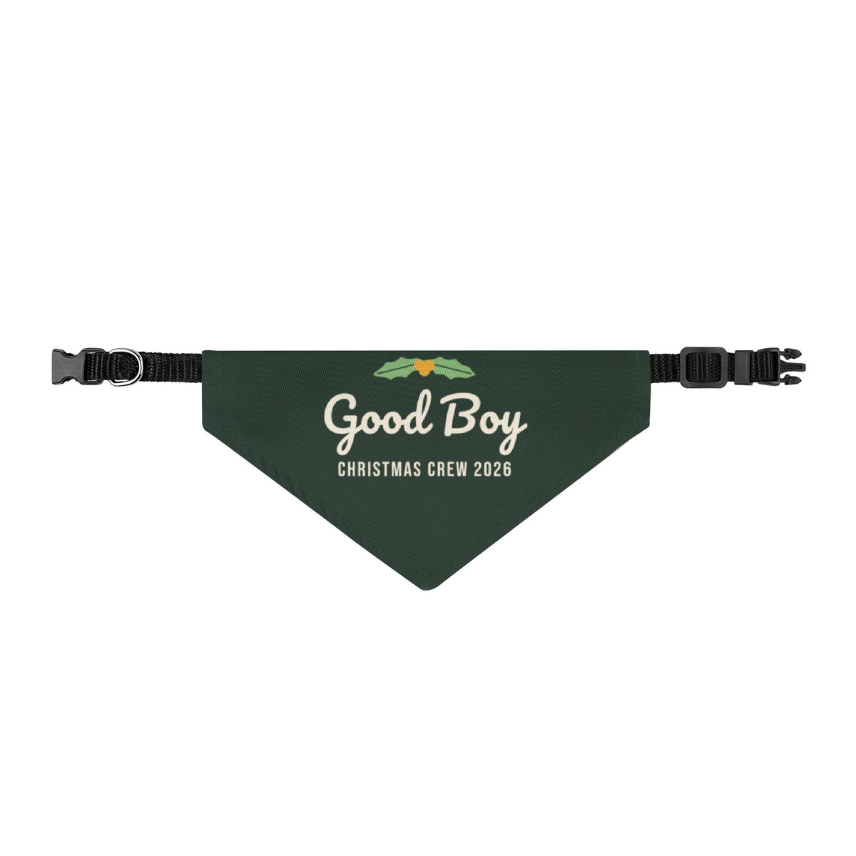 Good Boy Dog Bandana (Forest Green) · Matching Christmas Pet Bandana