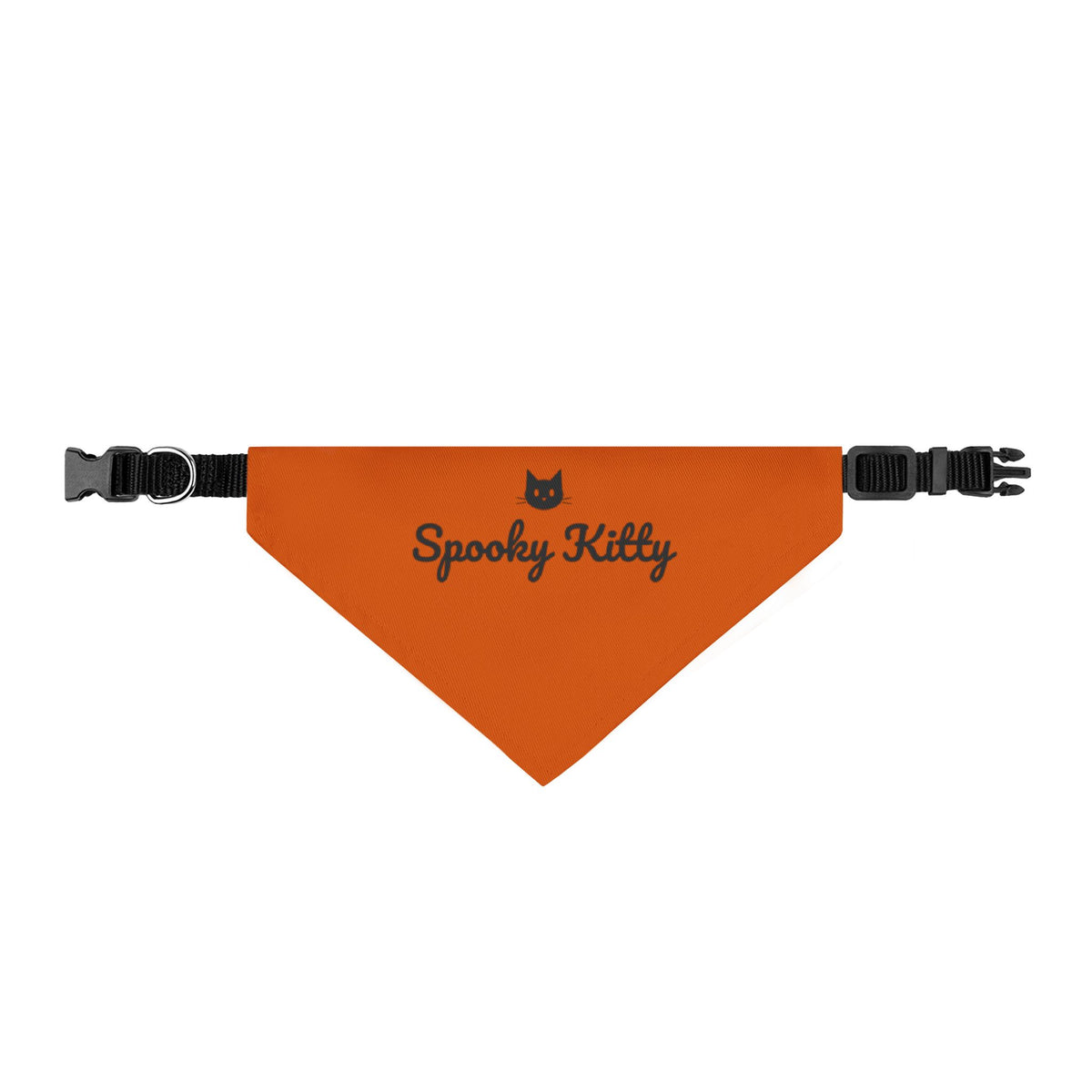Spooky Kitty Cat Bandana (Orange) · Matching Halloween Pet Bandana