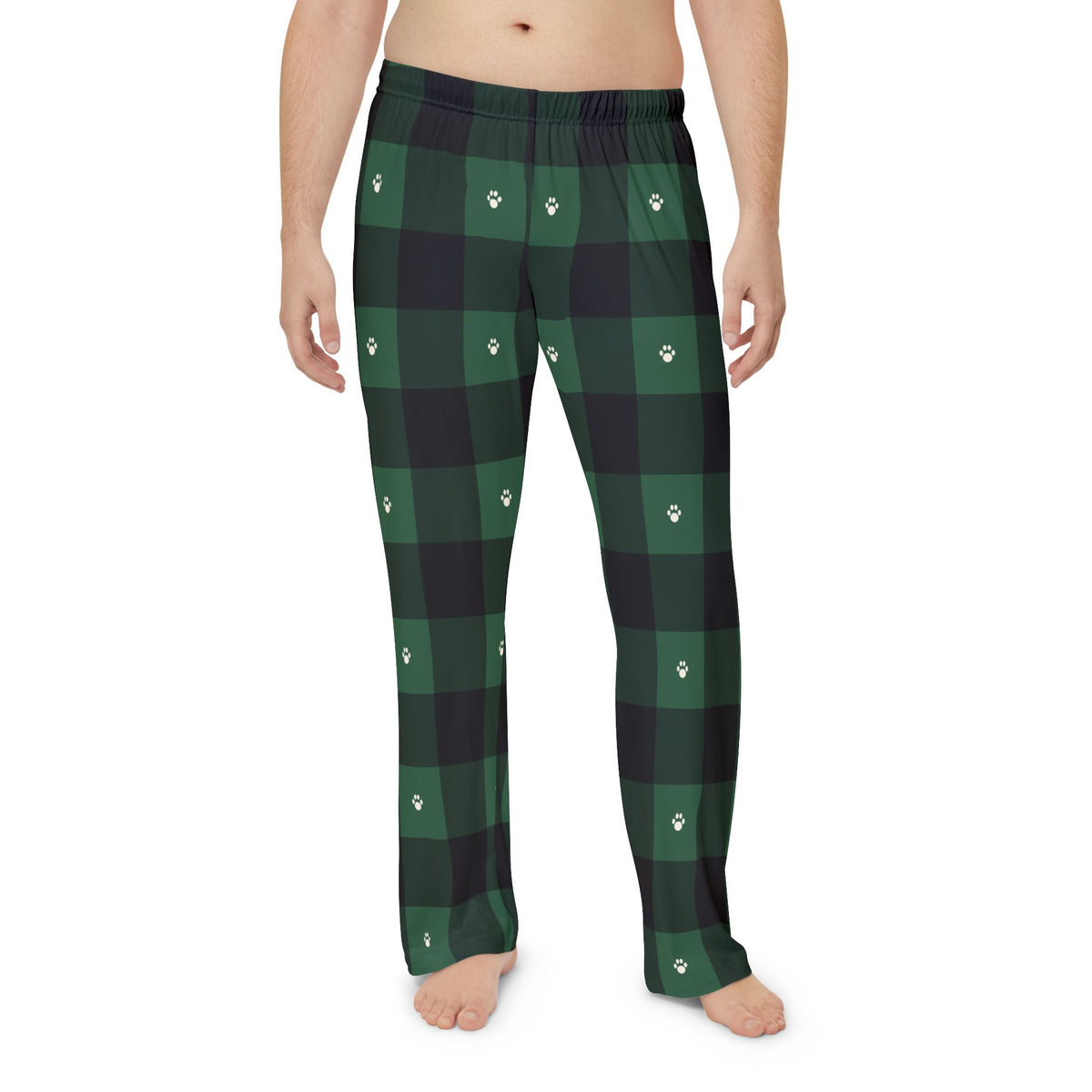 Green Buffalo Plaid Men's Pajama Pants · Matching Family Christmas Pajamas · Paw Crew