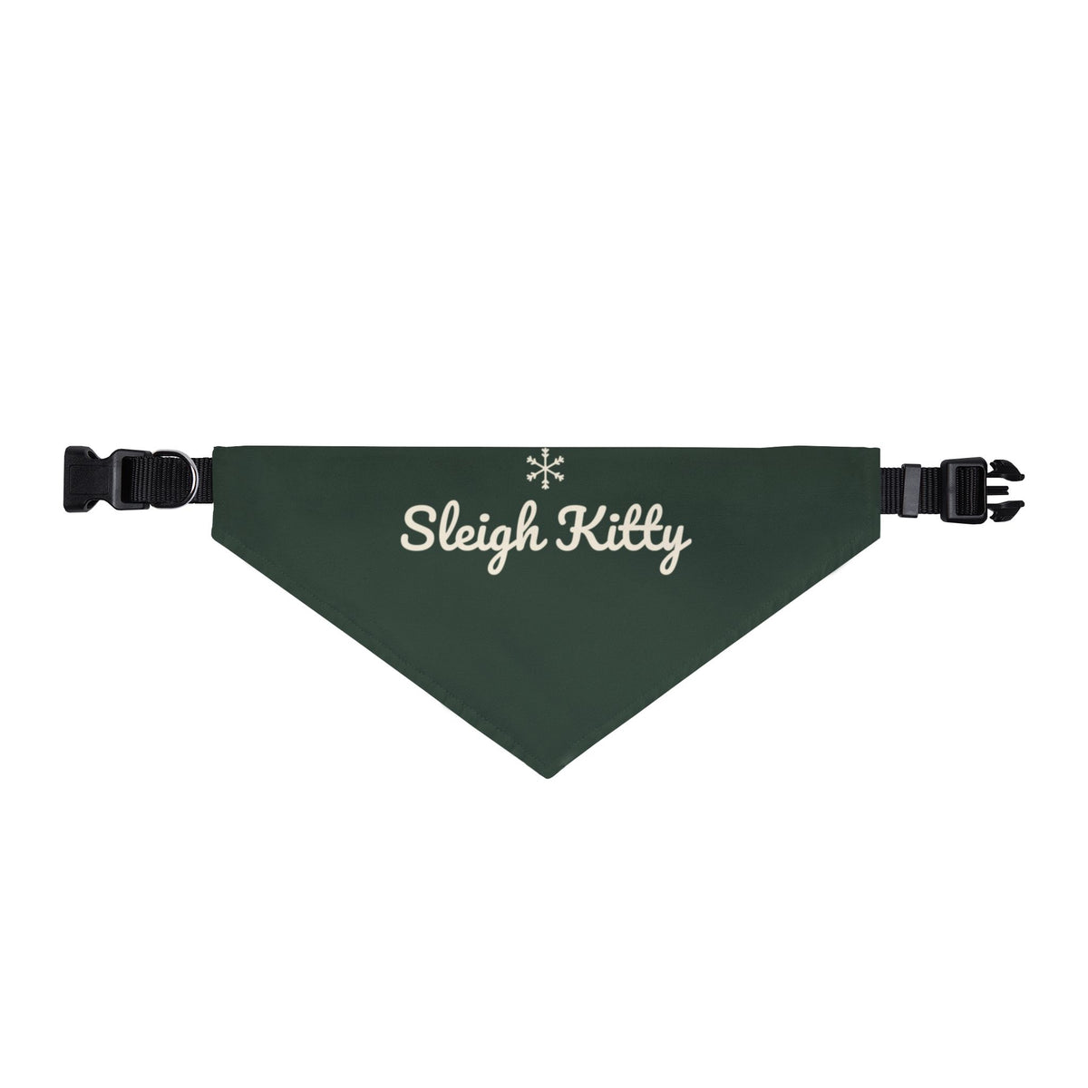 Sleigh Kitty Cat Bandana (Forest Green) · Matching Christmas Pet Bandana