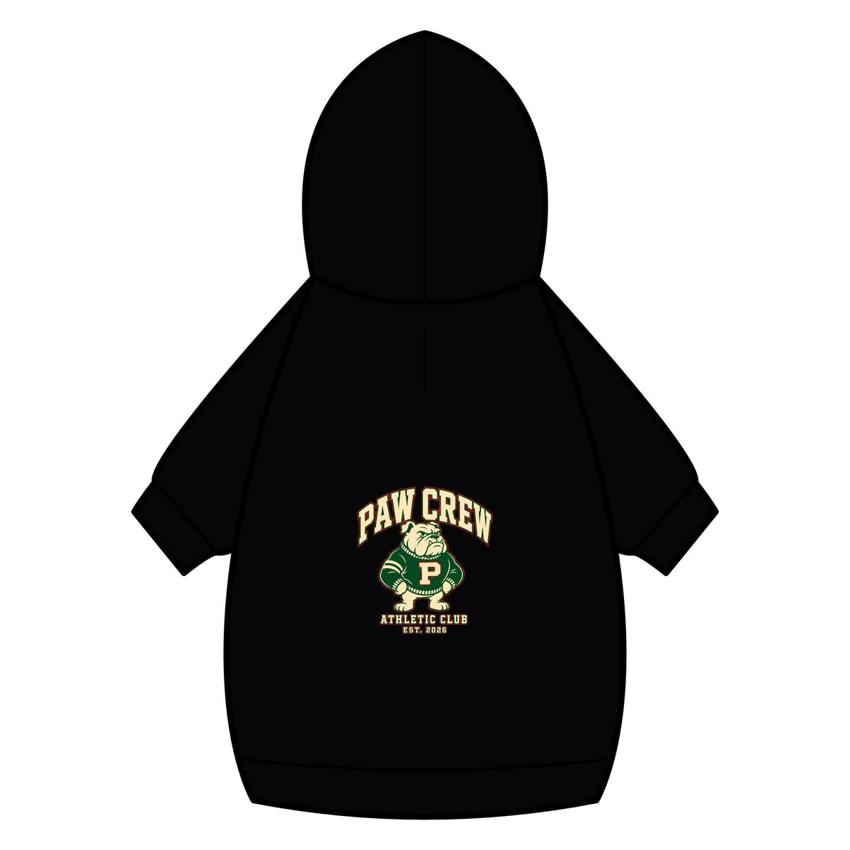 Paw Crew Athletic Club Dog Hoodie · Paw Crew Club Streetwear