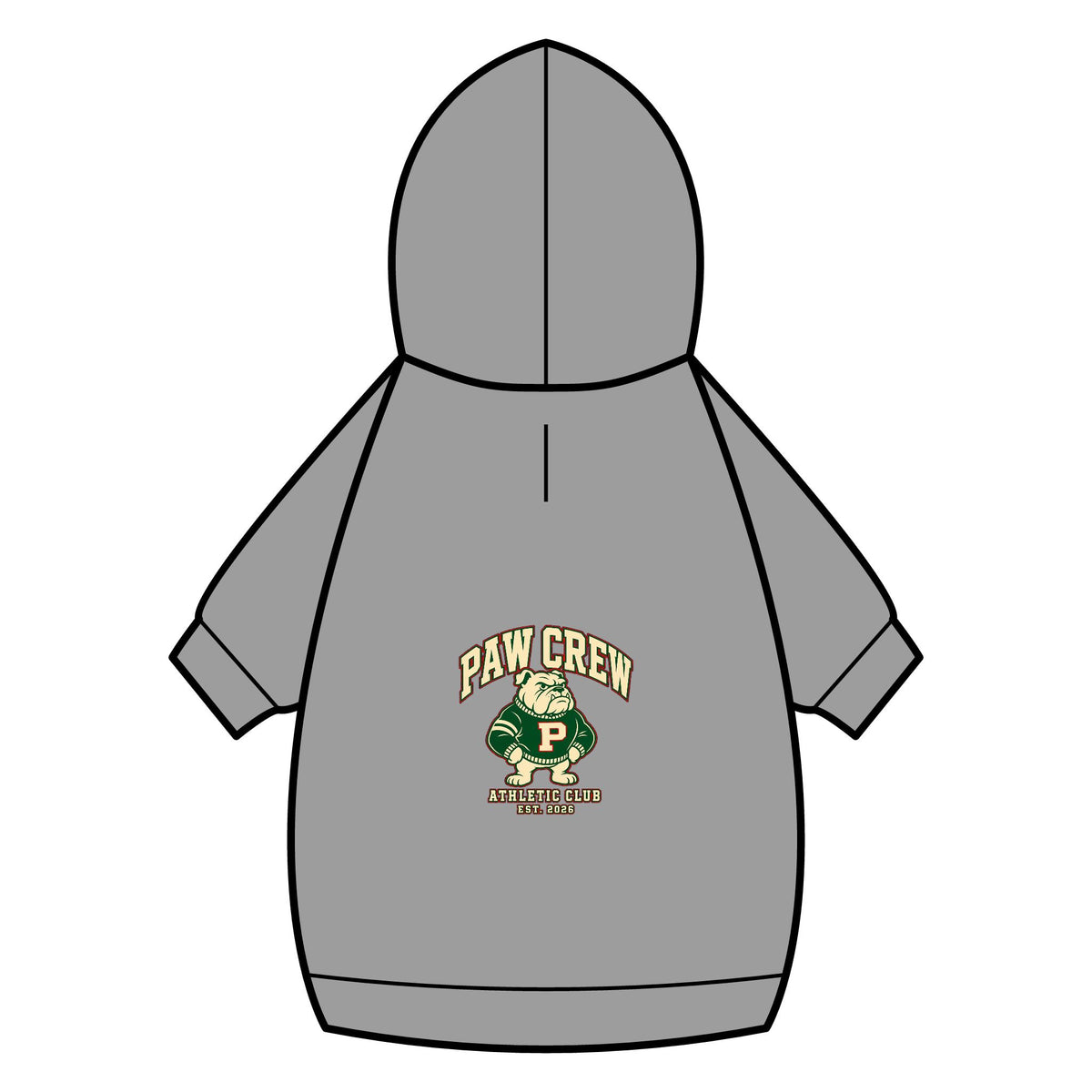 Paw Crew Athletic Club Dog Hoodie · Paw Crew Club Streetwear