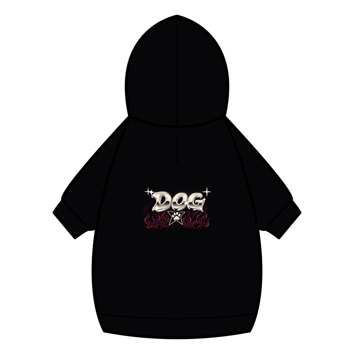Dog Dad Chrome Dog Hoodie · Paw Crew Club Streetwear
