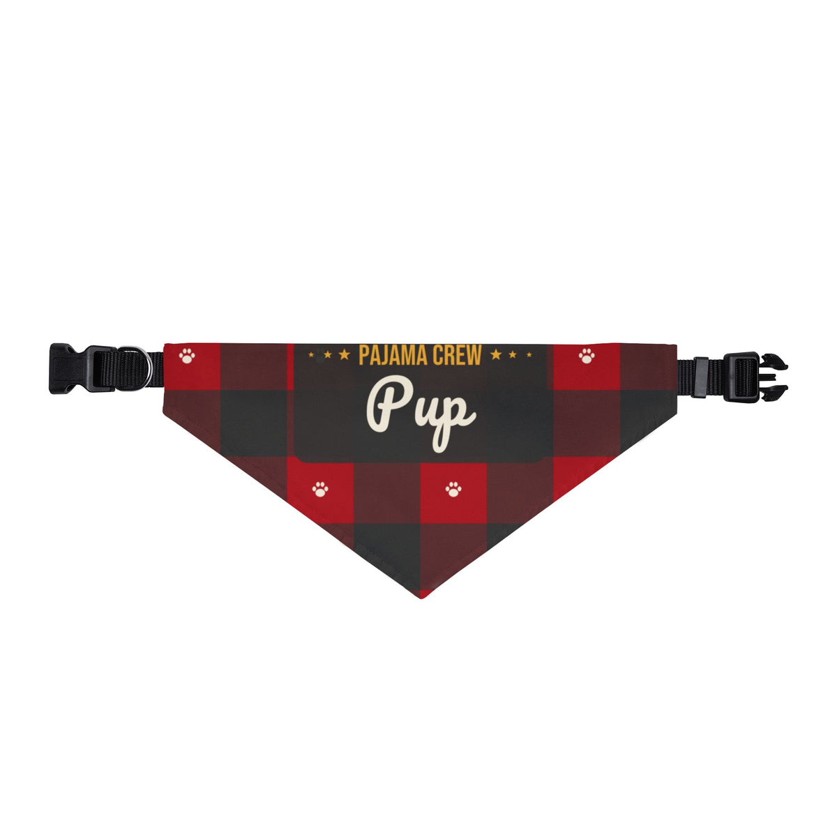 Pajama Crew Pup Dog Bandana (Red Buffalo Plaid) · Matching Christmas Pajamas · Paw Crew