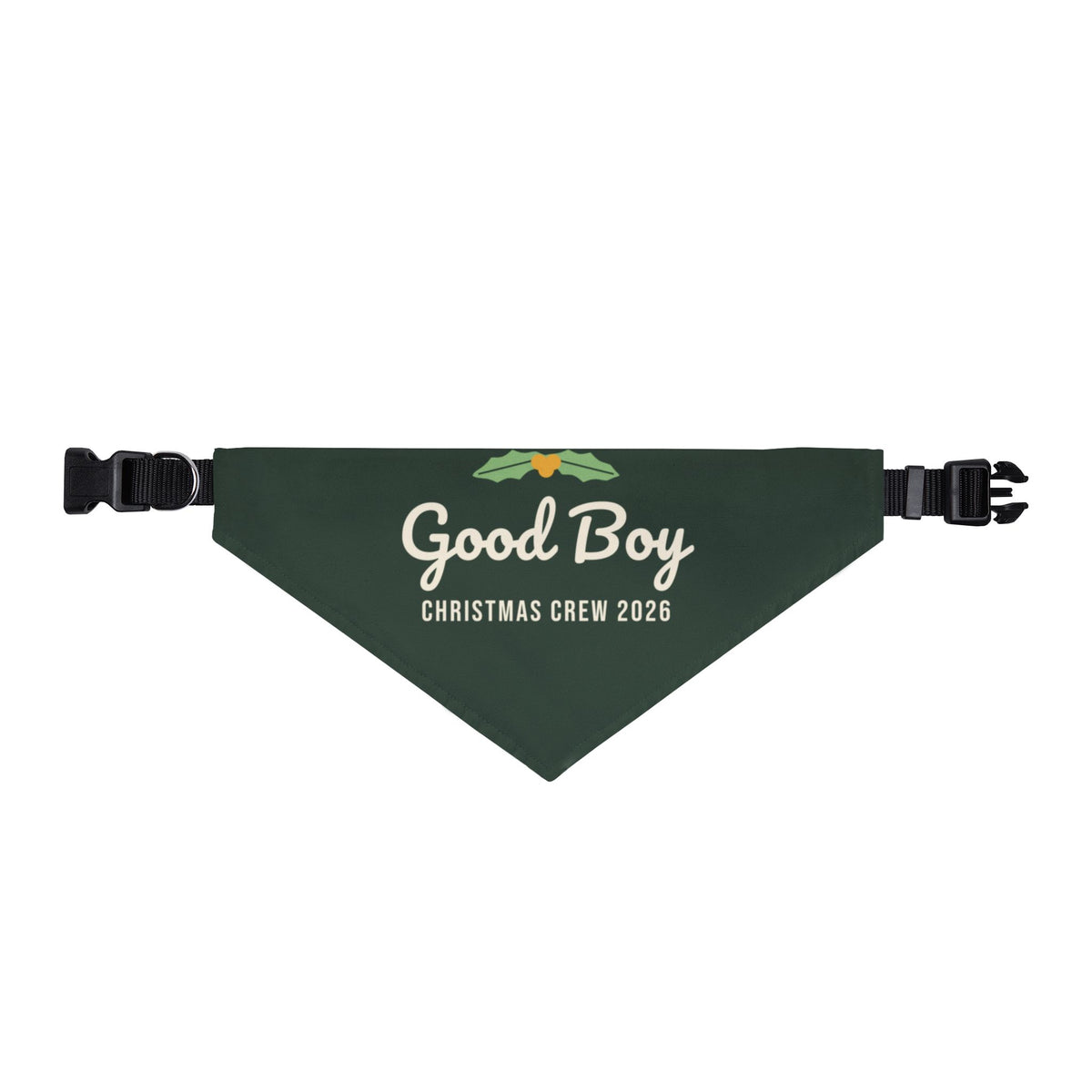 Good Boy Dog Bandana (Forest Green) · Matching Christmas Pet Bandana