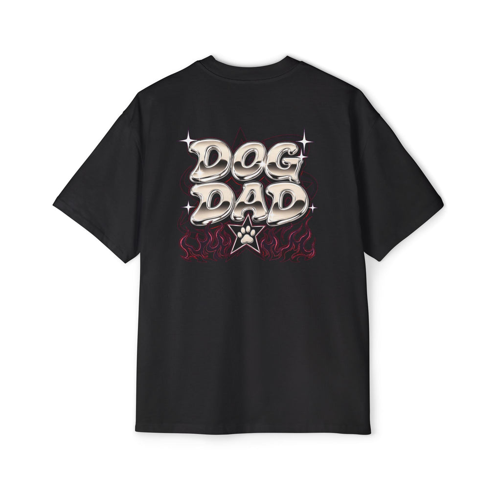 Dog Dad Chrome Oversized Heavyweight Tee · Paw Crew Club Streetwear