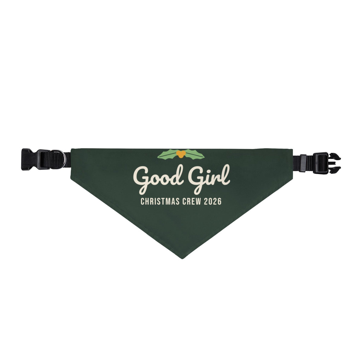 Good Girl Dog Bandana (Forest Green) · Matching Christmas Pet Bandana