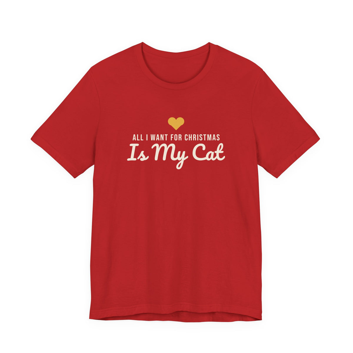 All I Want for Christmas Is My Cat Christmas Shirt · Matching Cat & Owner Tee
