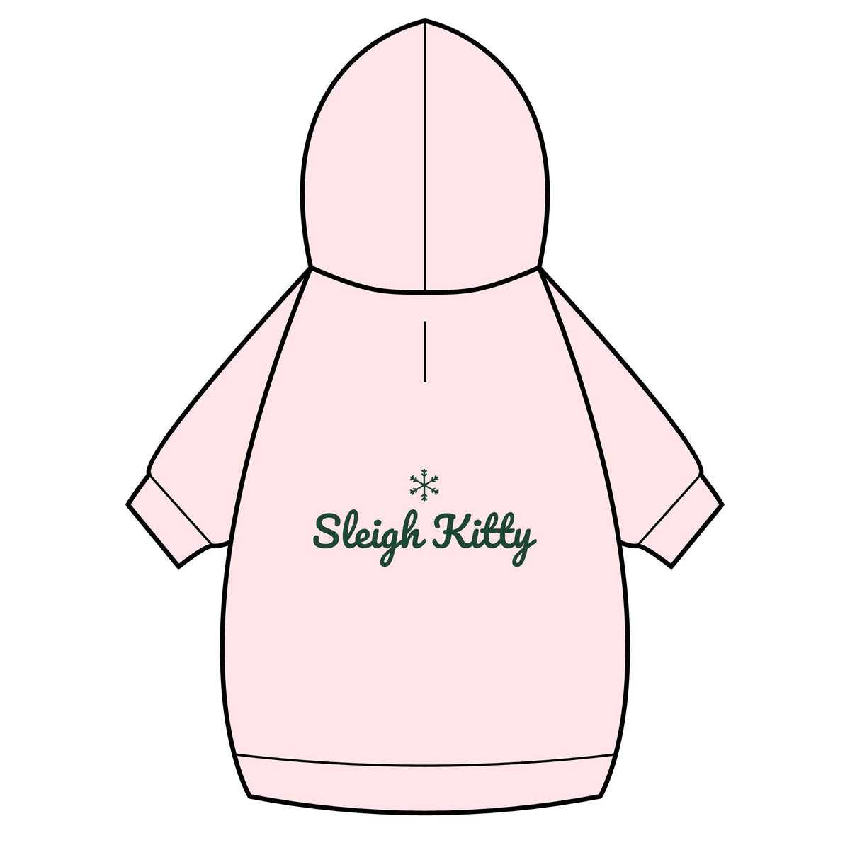 Sleigh Kitty Cat Hoodie · Matching Pet Hoodie · Paw Crew