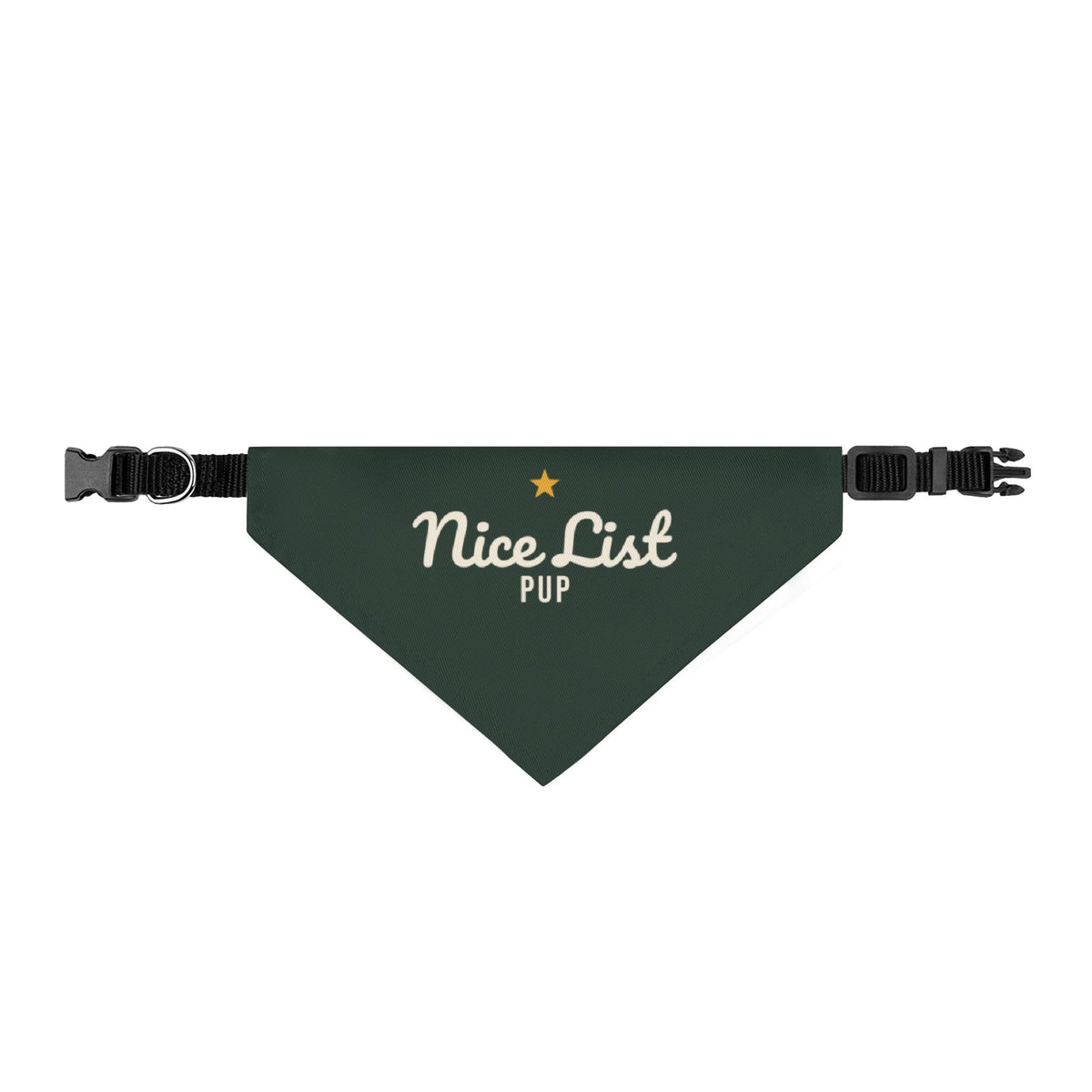 Nice List Pup Dog Bandana (Forest Green) · Matching Christmas Pet Bandana