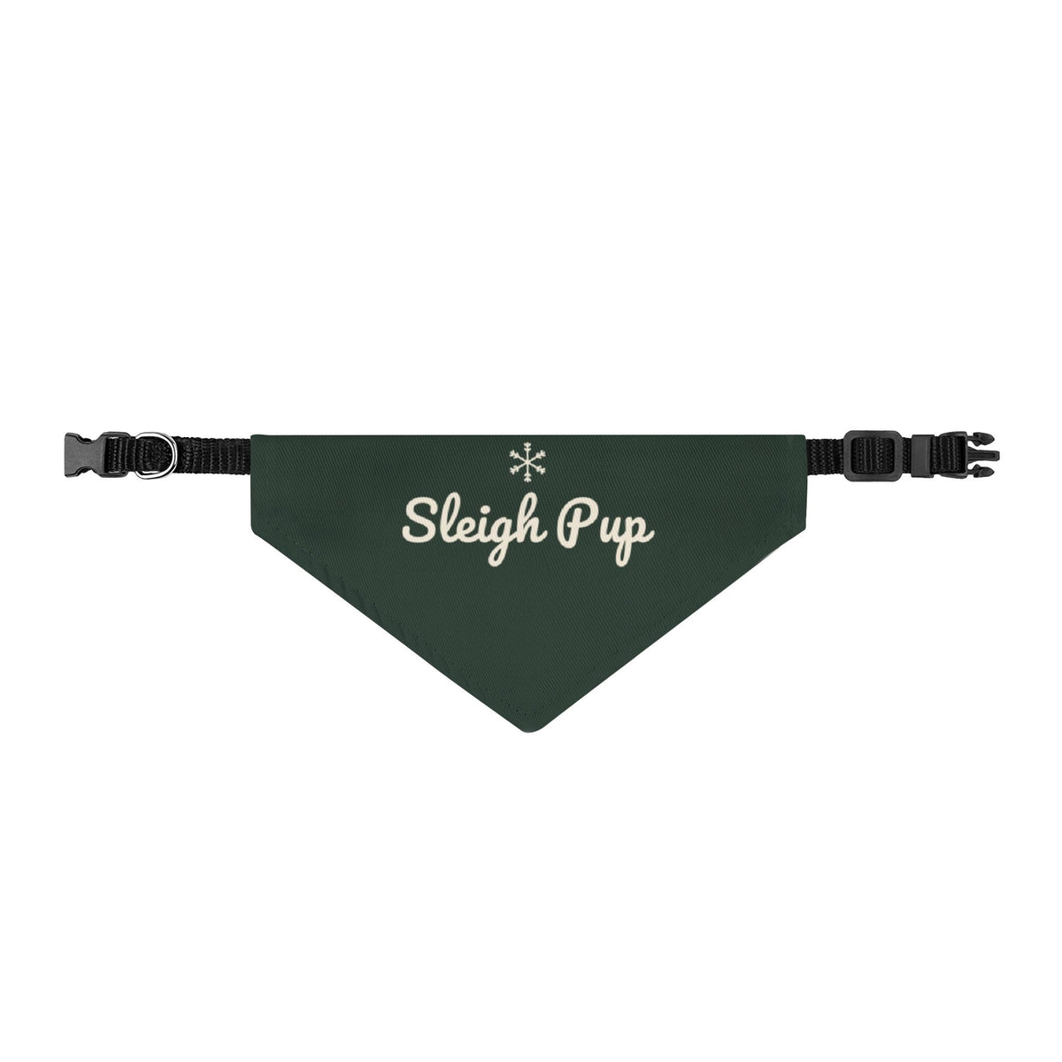 Sleigh Pup Dog Bandana (Forest Green) · Matching Christmas Pet Bandana