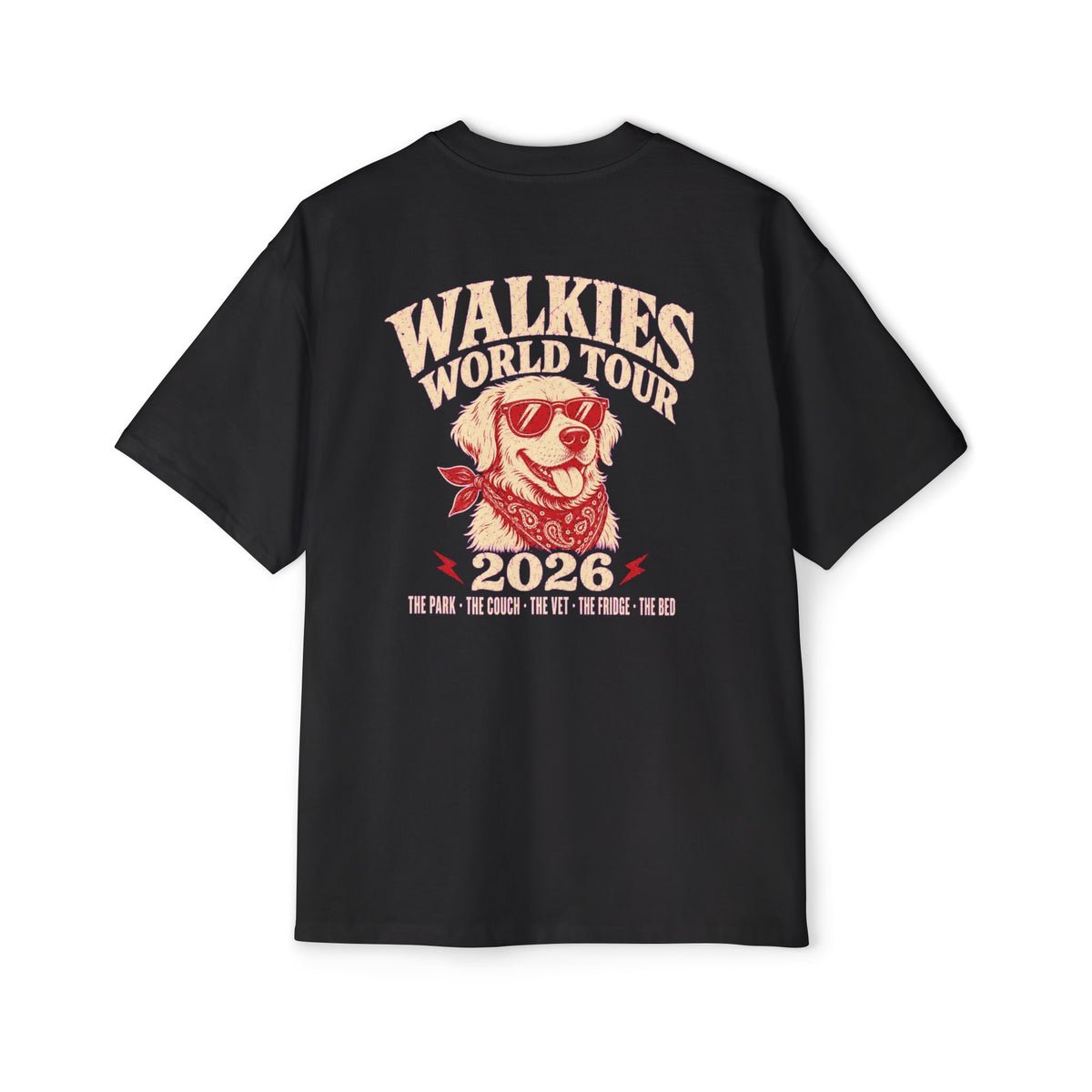 Walkies World Tour Oversized Heavyweight Tee · Paw Crew Club Streetwear