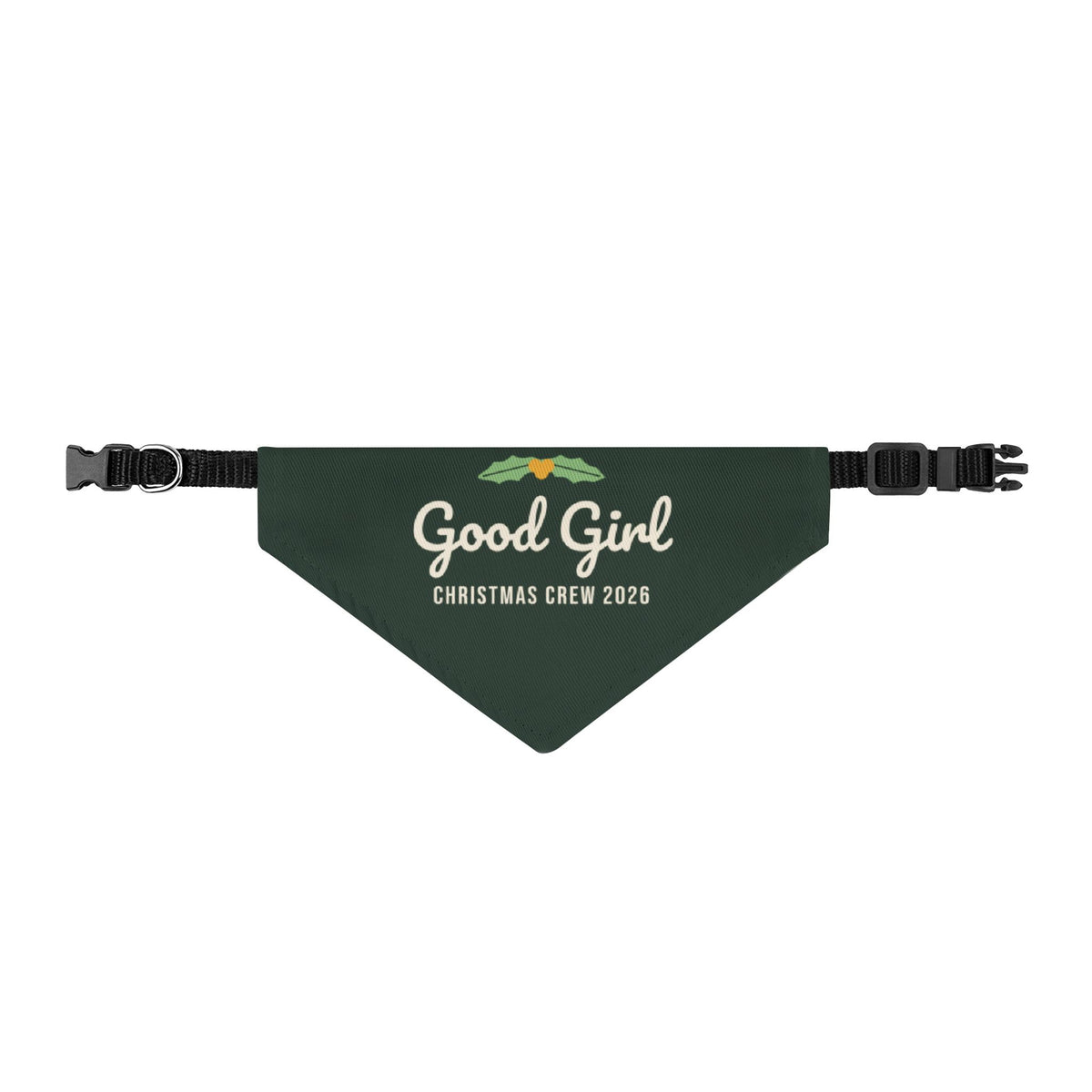 Good Girl Dog Bandana (Forest Green) · Matching Christmas Pet Bandana