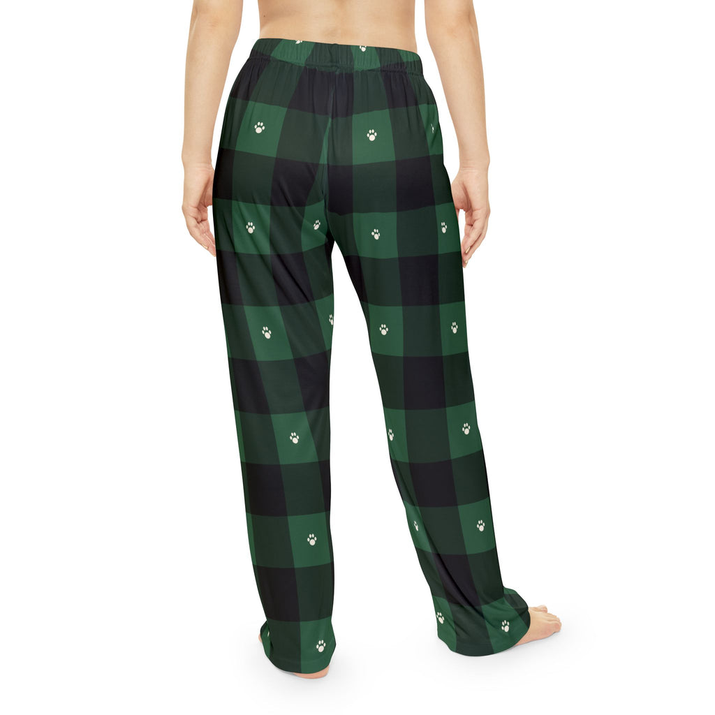 Green Buffalo Plaid Women's Pajama Pants · Matching Family Christmas Pajamas · Paw Crew