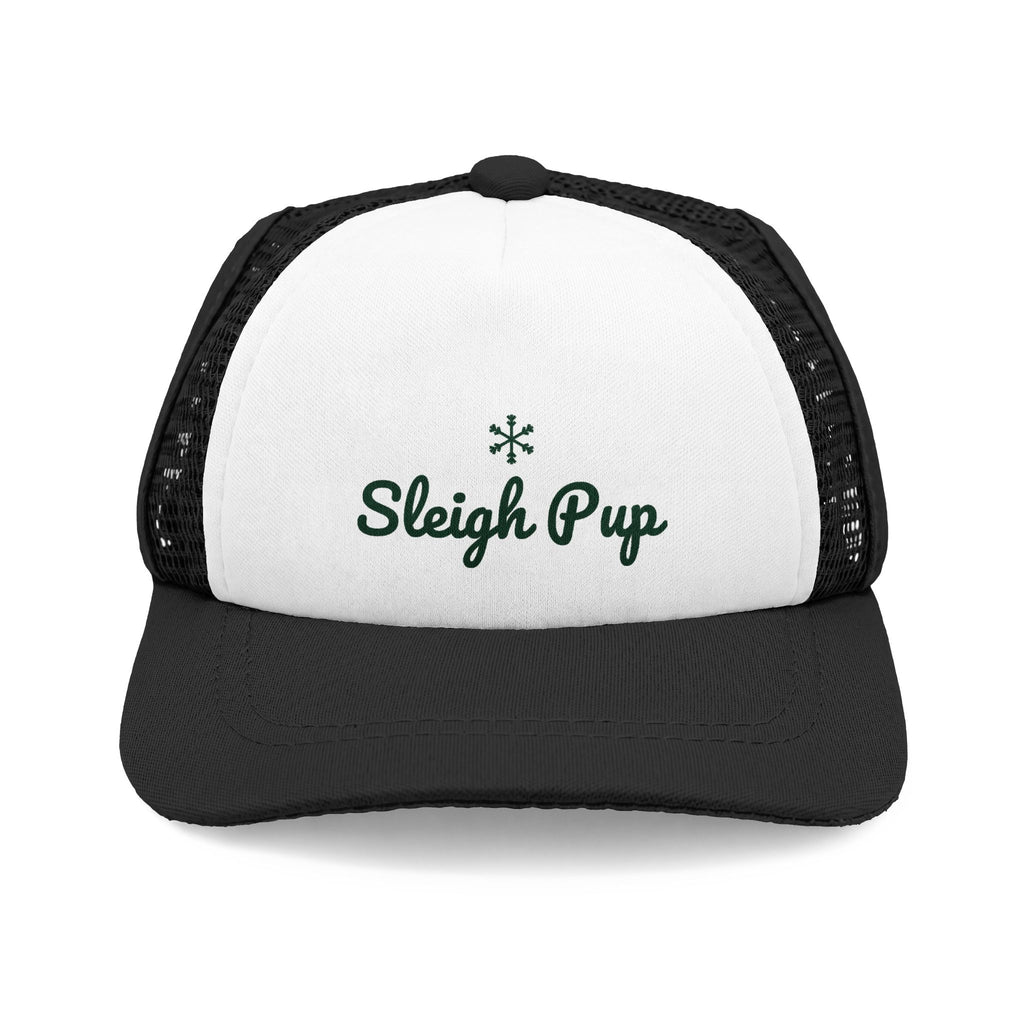 Sleigh Pup Dog Trucker Hat · Matching Pet Trucker Hat · Paw Crew