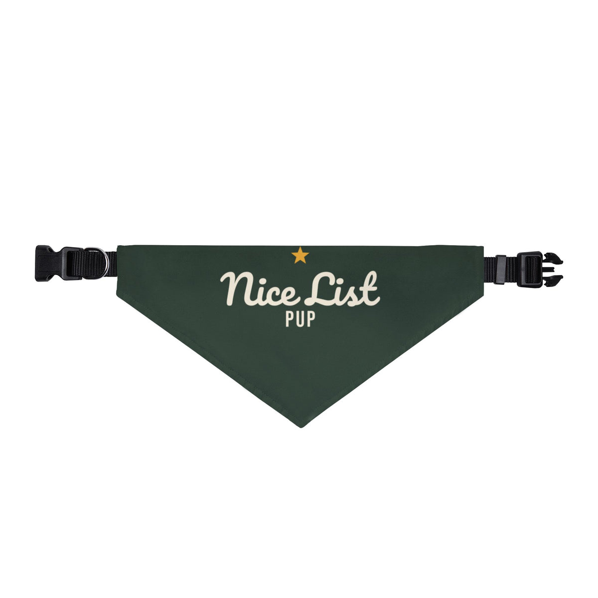Nice List Pup Dog Bandana (Forest Green) · Matching Christmas Pet Bandana