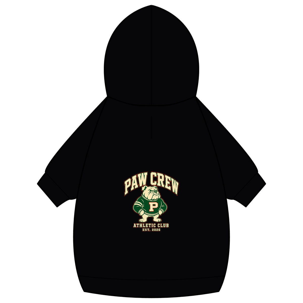 Paw Crew Athletic Club Dog Hoodie · Paw Crew Club Streetwear