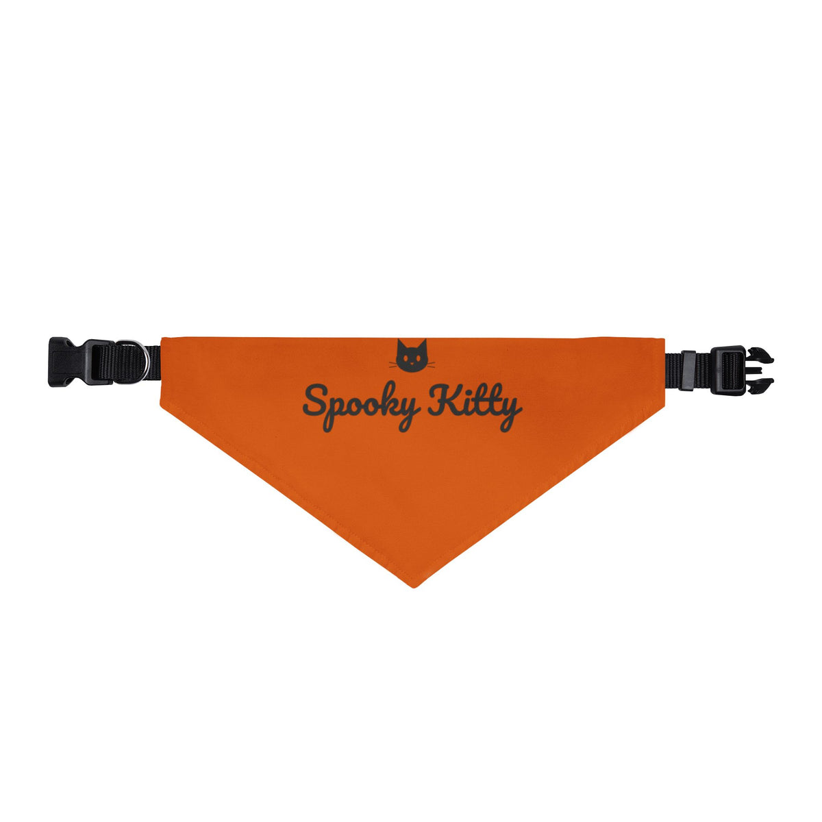 Spooky Kitty Cat Bandana (Orange) · Matching Halloween Pet Bandana