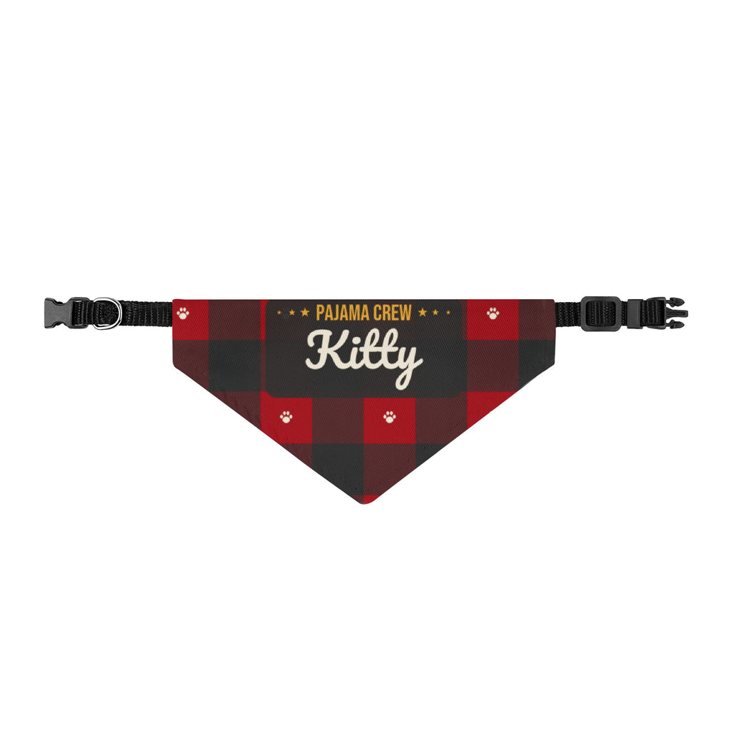 Pajama Crew Kitty Cat Bandana (Red Buffalo Plaid) · Matching Christmas Pajamas · Paw Crew