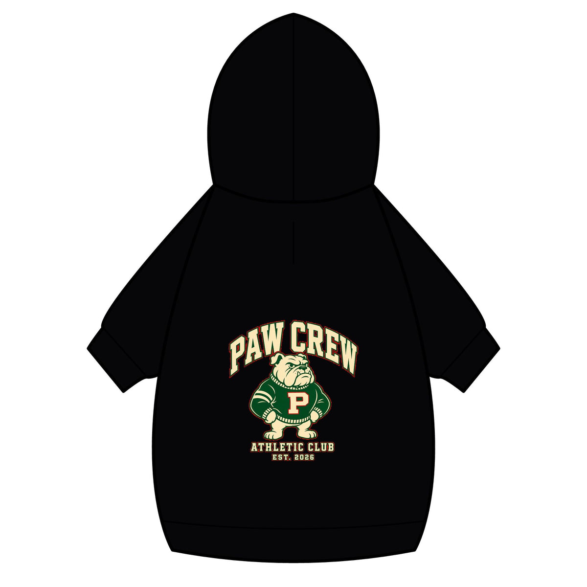 Paw Crew Athletic Club Dog Hoodie · Paw Crew Club Streetwear